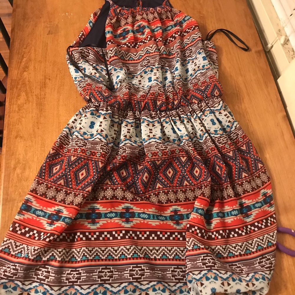 Colorful pattern tank dress